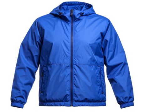 Lightweight Outdoor Windbreaker Jacket Front View Isolated on Transparent Background