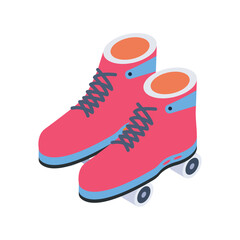 Roller Skates Vector icon which can easily modify or edit