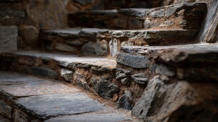 Fototapeta premium Old stone steps detail