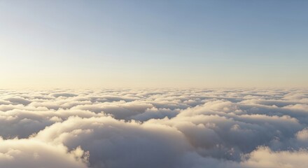 Sunlit Clouds Stretching Out Across a Clear Sky