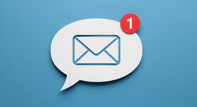 Unread email notification arrives, signaling important digital communication - Powered by Adobe