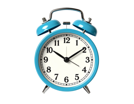 blue alarm clock isloated on a transparent background - Powered by Adobe