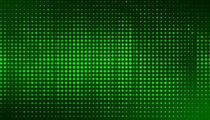 Green background of pixelated dots, with gradient effect