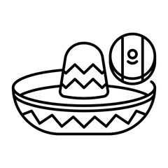 This Mexican Hat icon is suitable for Mexico Country, etc.