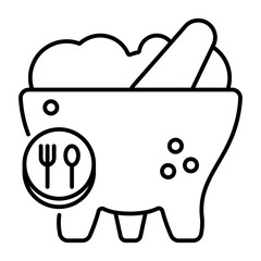 This Molcajete icon is suitable for Mexico Country, etc.