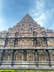 Gangaikonda Cholapuram temple was built by Rajendra Chola I (son of the great Rajaraja Chola I) to commemorate his victorious military campaigns to the Ganges river in North India.