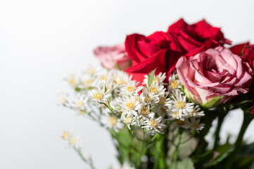 美しい薔薇の花束	