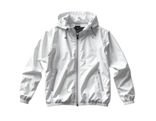 Crumpled Nylon Windbreaker Folded on Surface Isolated on Transparent Background
