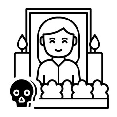 This Dia de los Muertos icon is suitable for Mexico Country, etc.