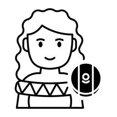 This Mexico Woman icon is suitable for Mexico Country, etc.