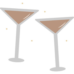 New Year Champagne Glasses Toast