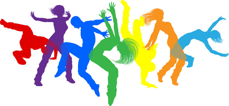 Dancers Silhouette Street Dance Poses Silhouettes