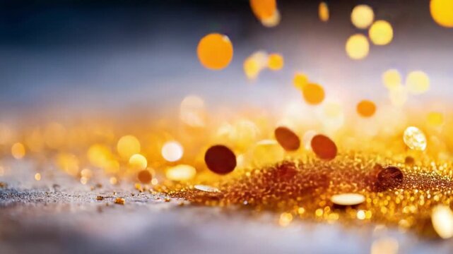 Golden Coins Showering: A cascade of shimmering golden coins tumbles through the air, creating a mesmerizing spectacle of wealth and fortune. 