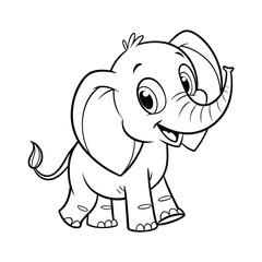 Cute Elephant Standing with Grace