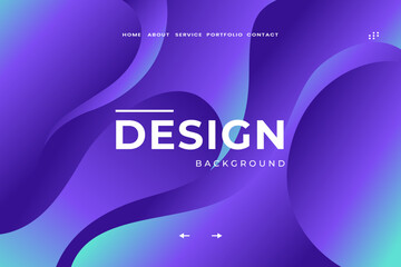 Obraz premium Abstract Purple Gradient Design with White Text and Menu Navigation Elements