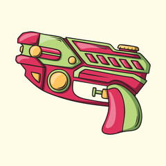 Obraz premium Playful HandDrawn Water Blaster Toy for Summer Fun