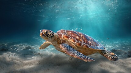 Fototapeta premium Underwater Sea Turtle