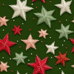 Beautiful Christmas seamless pattern illustration with festive motifs