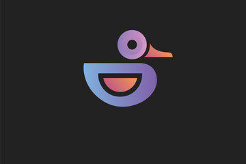 Simple Duck logo template