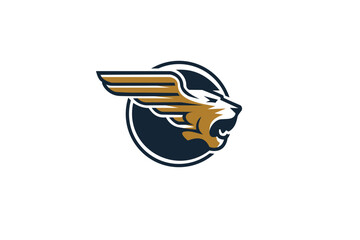 Lion head abstract logo