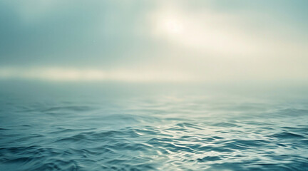 Fototapeta premium soft cinematic photograph of ocean light refracting through glass, subtle motion blur, pale blues and ivory tones, ethereal atmosphere