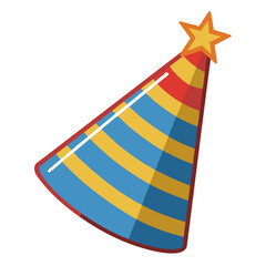 Party Hat Cone Vector | Generative AI & Linocut Silhouette Design