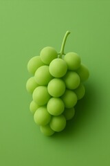 Vibrant green grapes against a matching backdrop create a fresh and modern aesthetic, perfect for health, wellness, or food-related marketing campaigns
