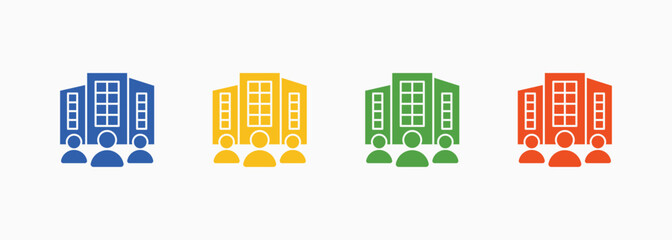 Enterprise Icon Set Color Multiple Style Collection