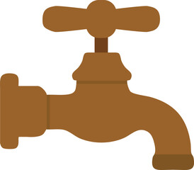 Wall mounted water faucet tap in side profile