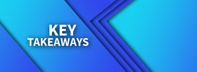 Obraz premium Key takeaways text 