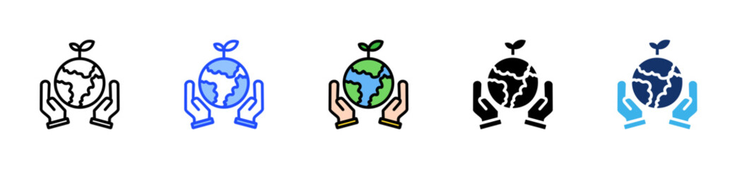 Environmental Care Icon Collection With Multiple Styles