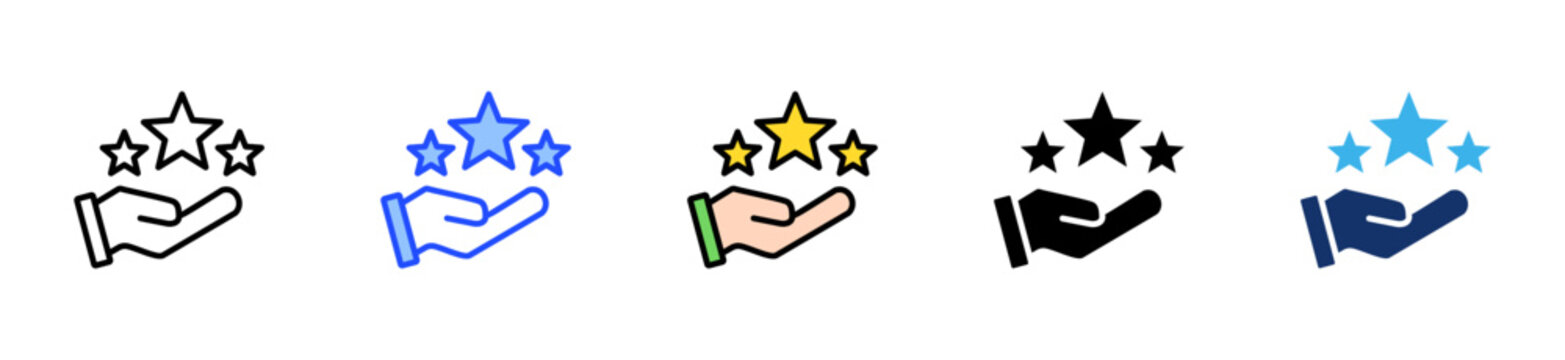 Service Excellence Icon Collection With Multiple Styles