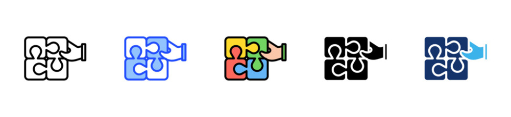 Collaboration Icon Collection With Multiple Styles