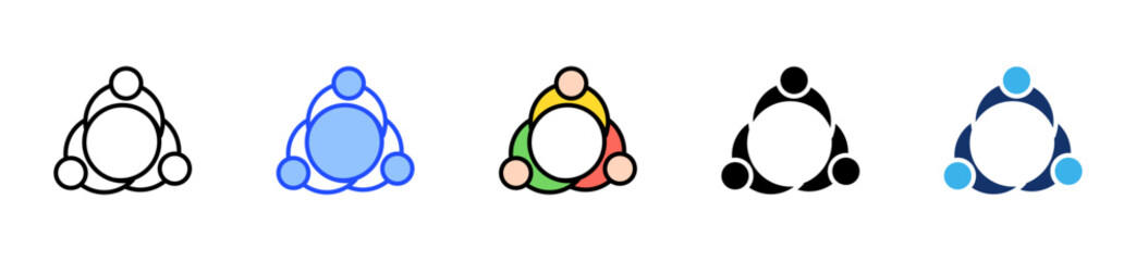 Teamwork Icon Collection With Multiple Styles