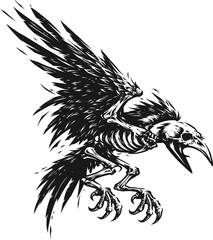 Vector Dead Crow