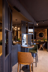 Interior of a modern hotel restaurant