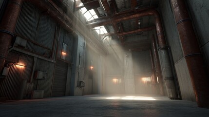 Game background: Industrial Warehouse Interior