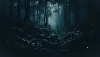 Fototapeta premium The Mysterious Forest of Gunung Ledang. 