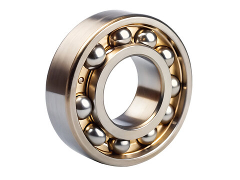 A Precisely Crafted Metallic Bearing for Industrial Applications isolated on white background ,PNG.AI Generated.
