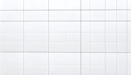 Obraz premium Minimalist white tiled wall with subtle grid pattern, ideal for clean backgrounds in design projects