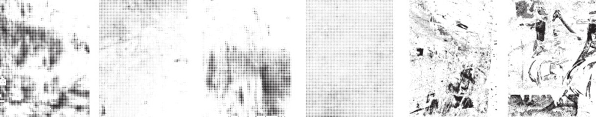 Grunge textures set. Collection of vector overlay, distress, textures .Simply Place texture over any Object to Create grunge,splattered ,dirty effect .