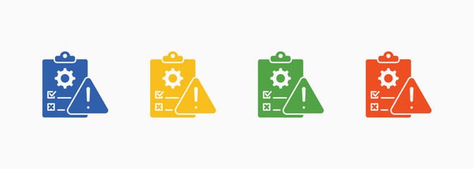 Data Icon Set Color Multiple Style Collection