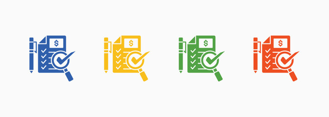 Bag Icon Set Color Multiple Style Collection