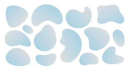 Blue abstract fluid gradient shapes