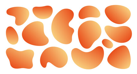 Abstract fluid gradient shapes