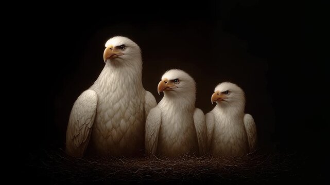 Eaglets Hatching to Protect Natural Ecological Environment