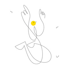 A sketchy style illustration representing fitness tracker
