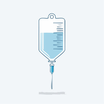 blue iv drip bag sketch clip art preview