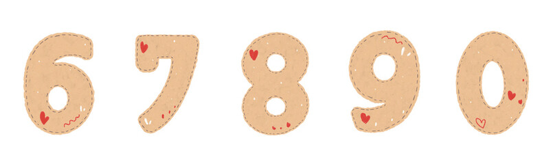 Number illustration set