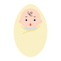 驚いている赤ちゃんのイラスト
